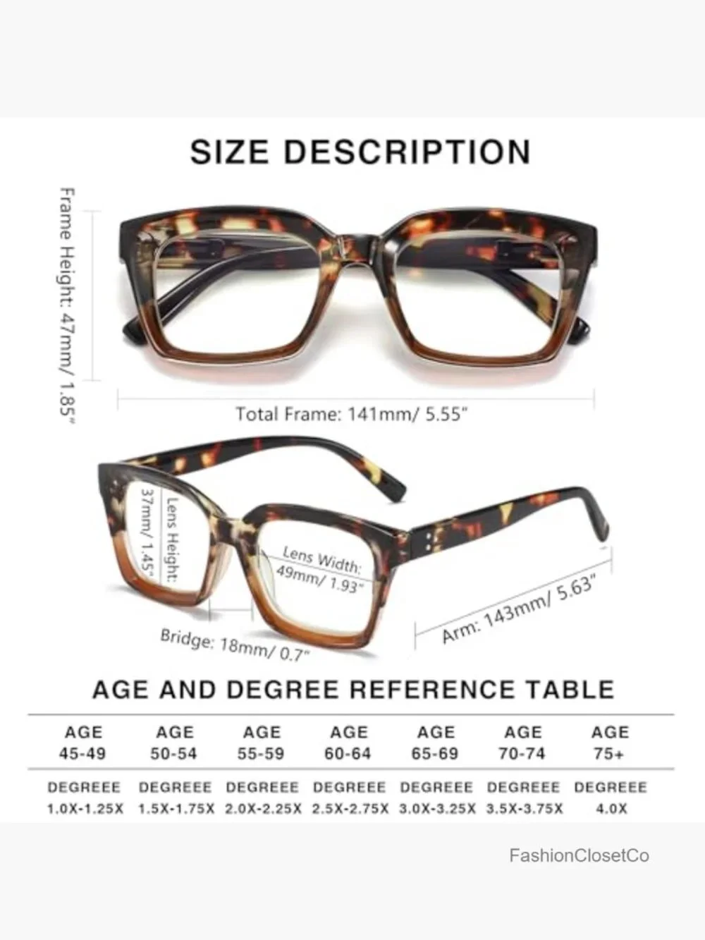 Fashion Square Reading Glasses with Spring Hinge Blue Light Blocking 3-Pack